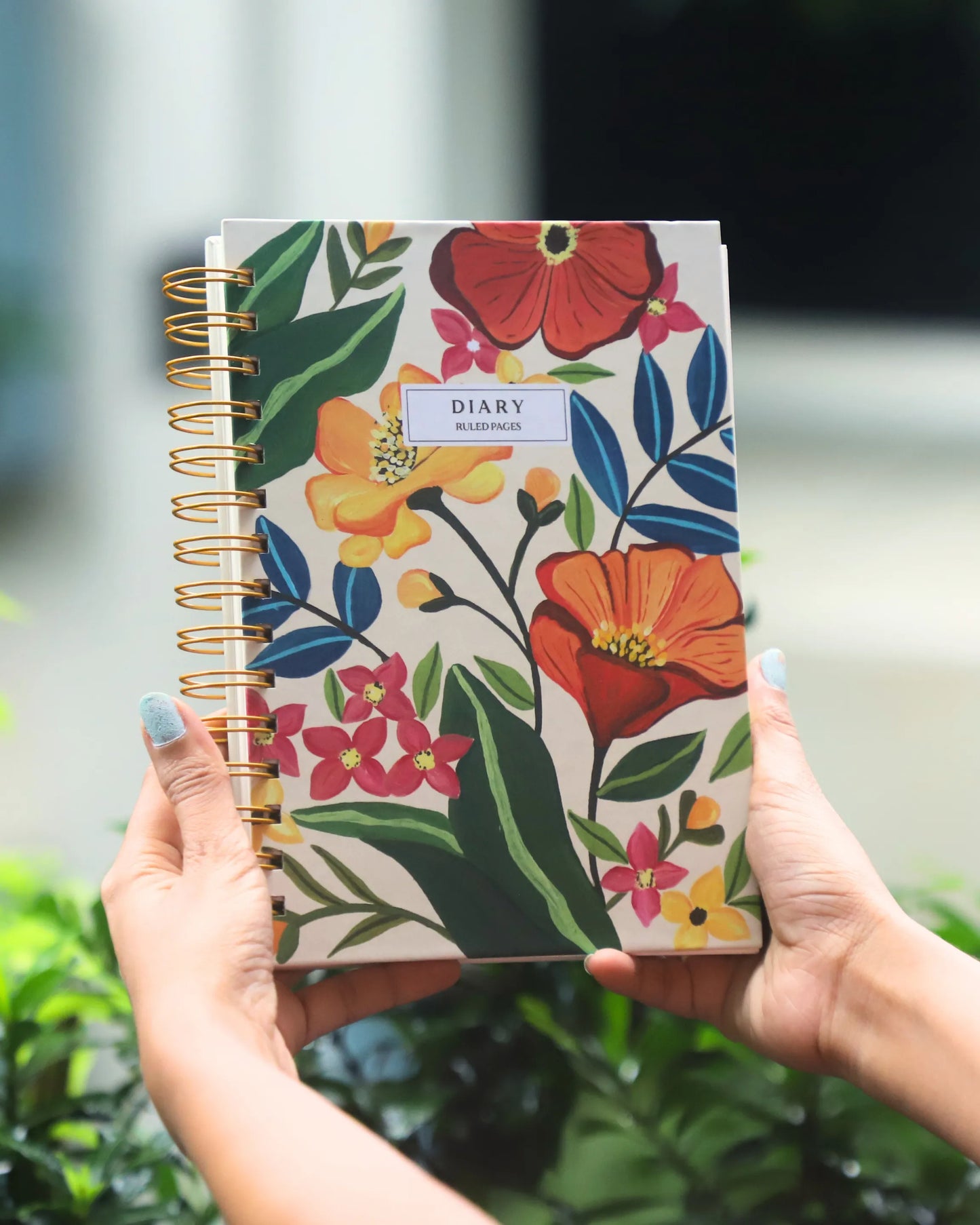 Floral Hardcover Notebook - Ruled Pages