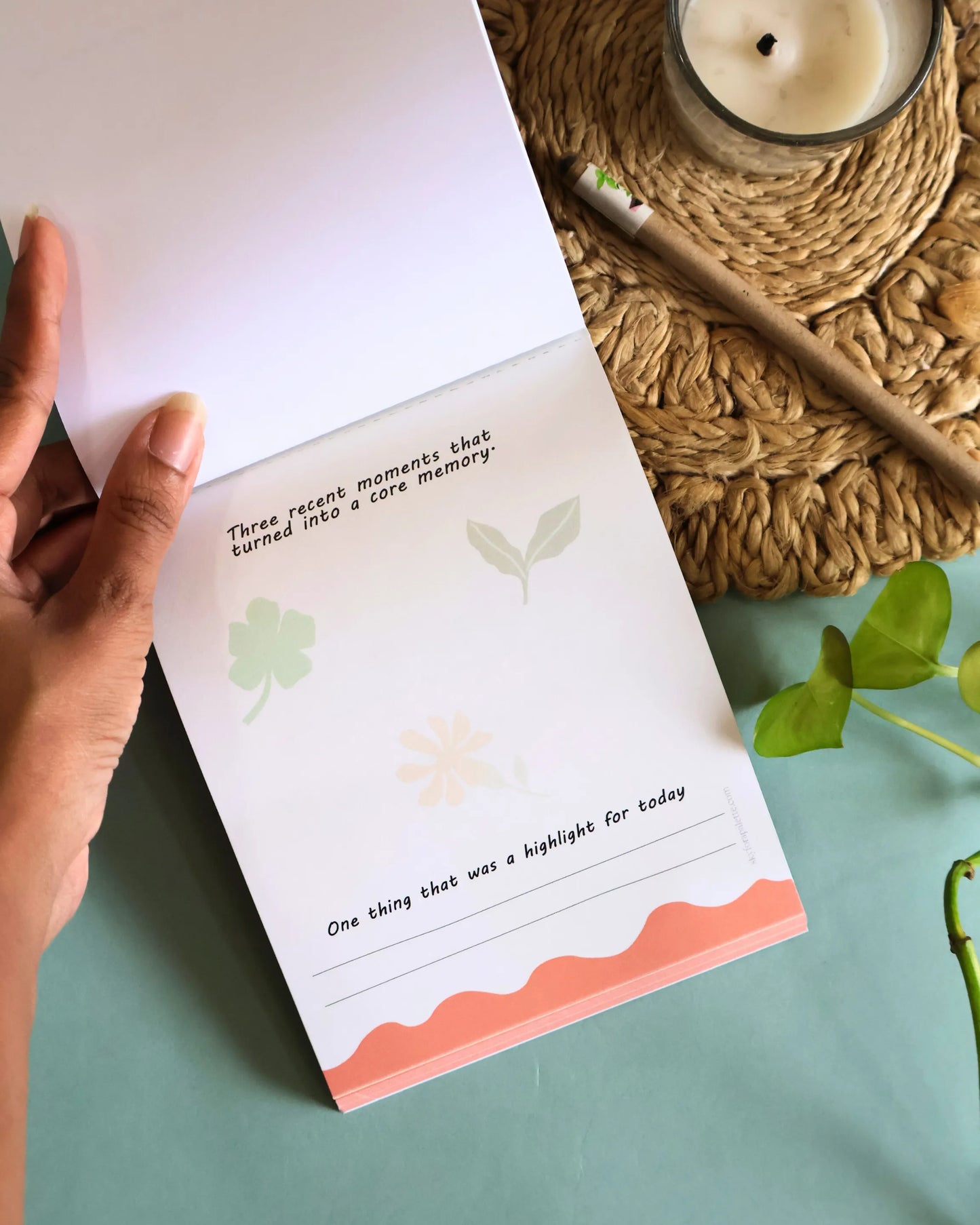 Mini Gratitude Pad with 45 unique prompts