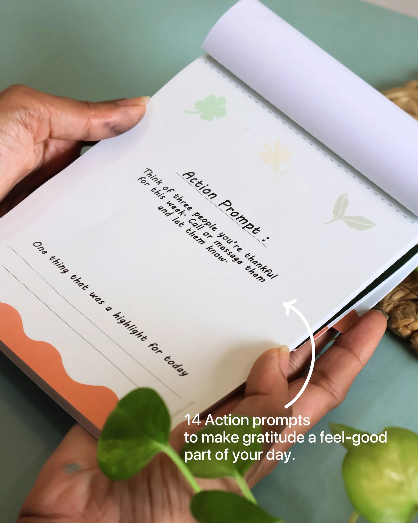 Mini Gratitude Pad with 45 unique prompts
