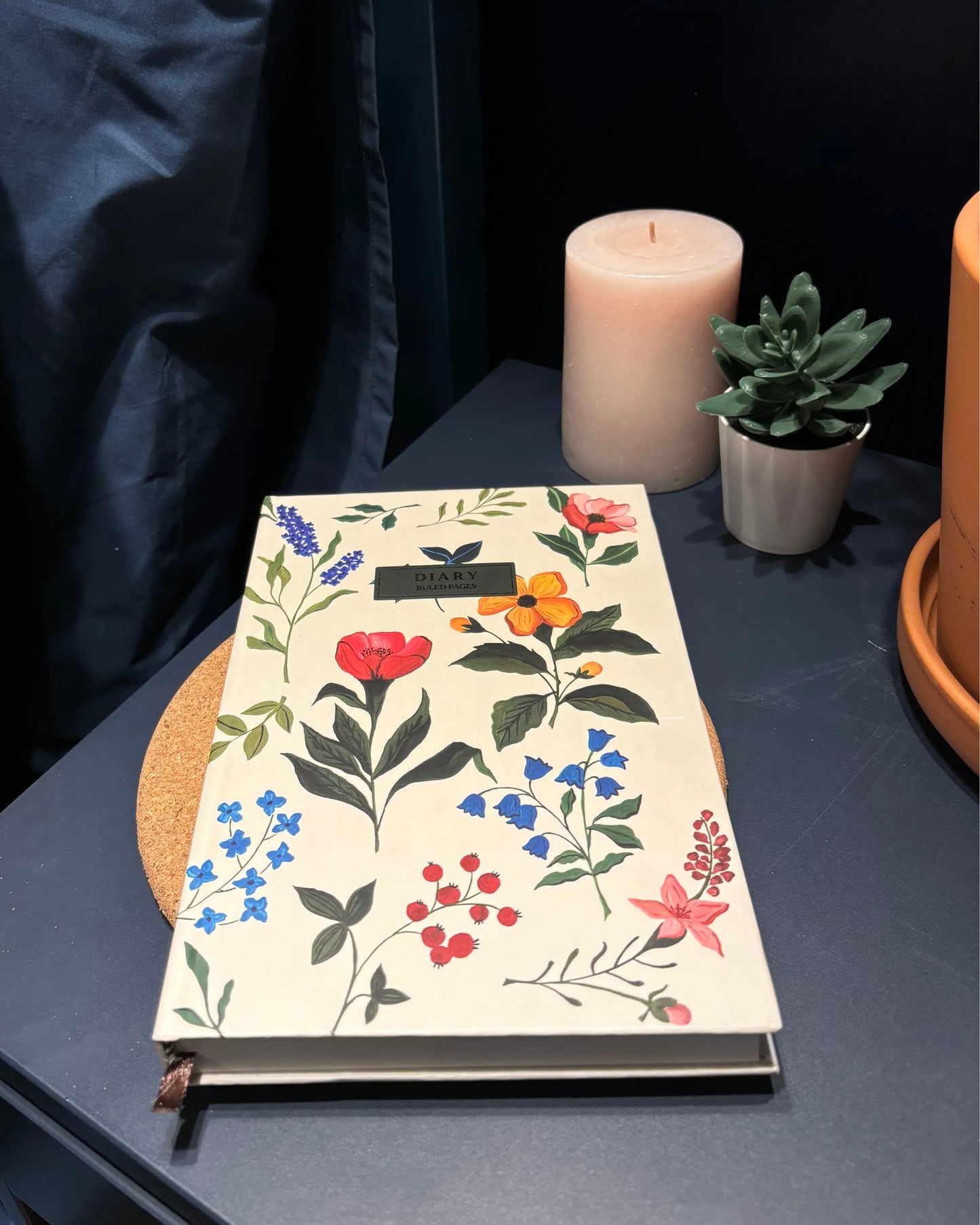 Floral Hardcover Notebook - Ruled Pages
