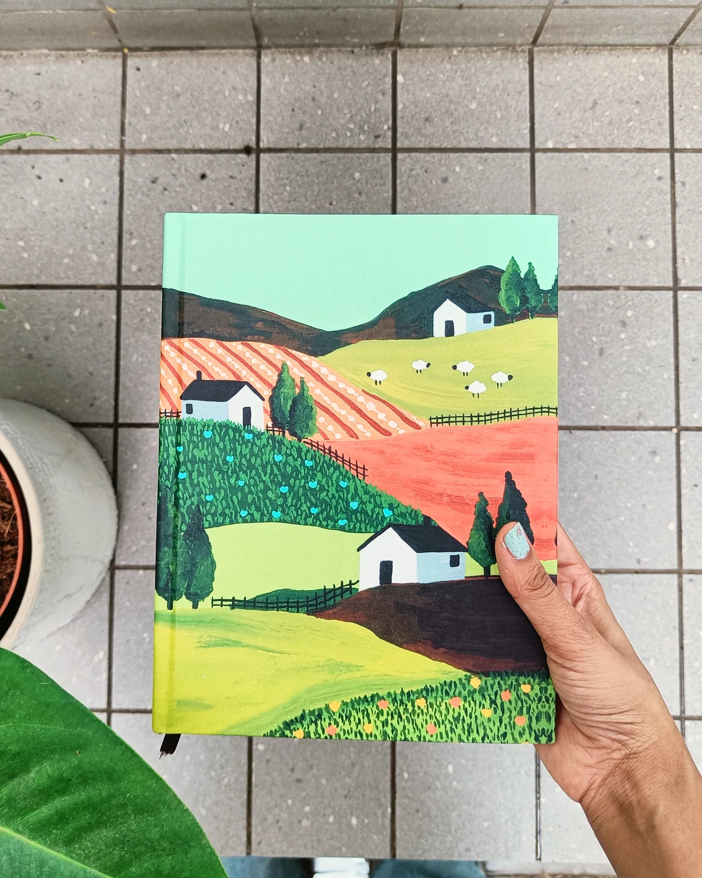 Tuscany Fields - Dot Grid Notebook