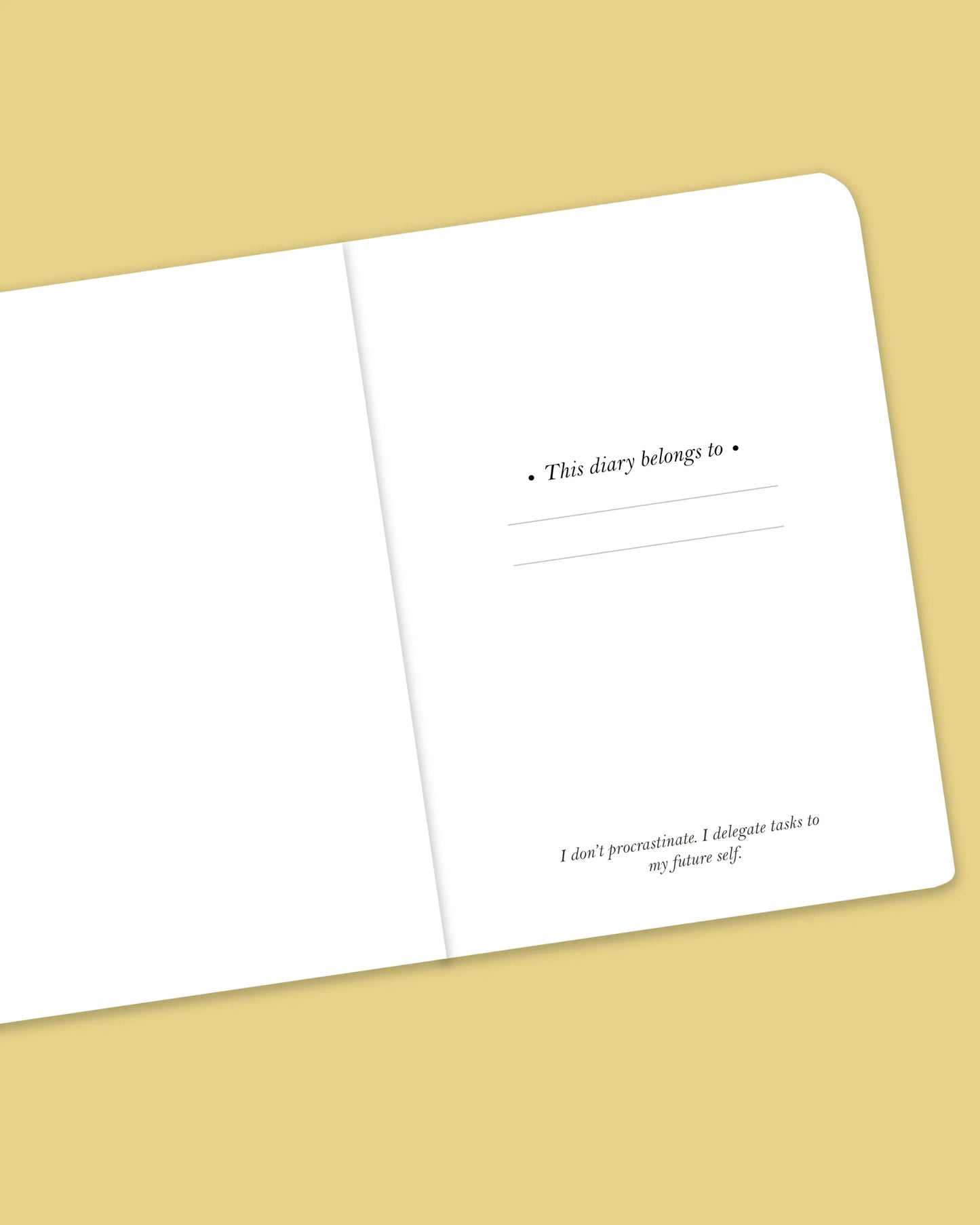 Pocket notebook with blank pages inside