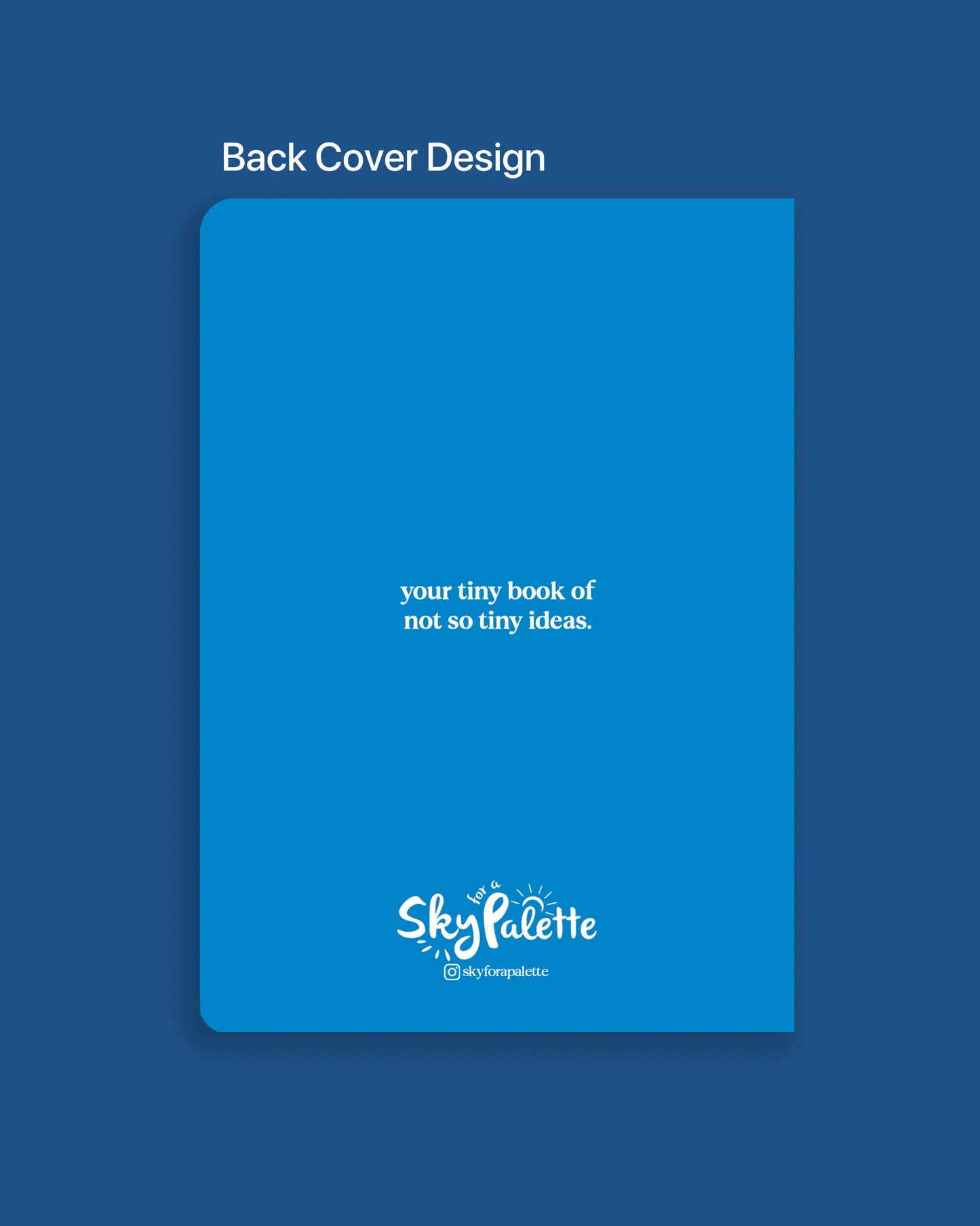 Pocket notebook with blank pages inside