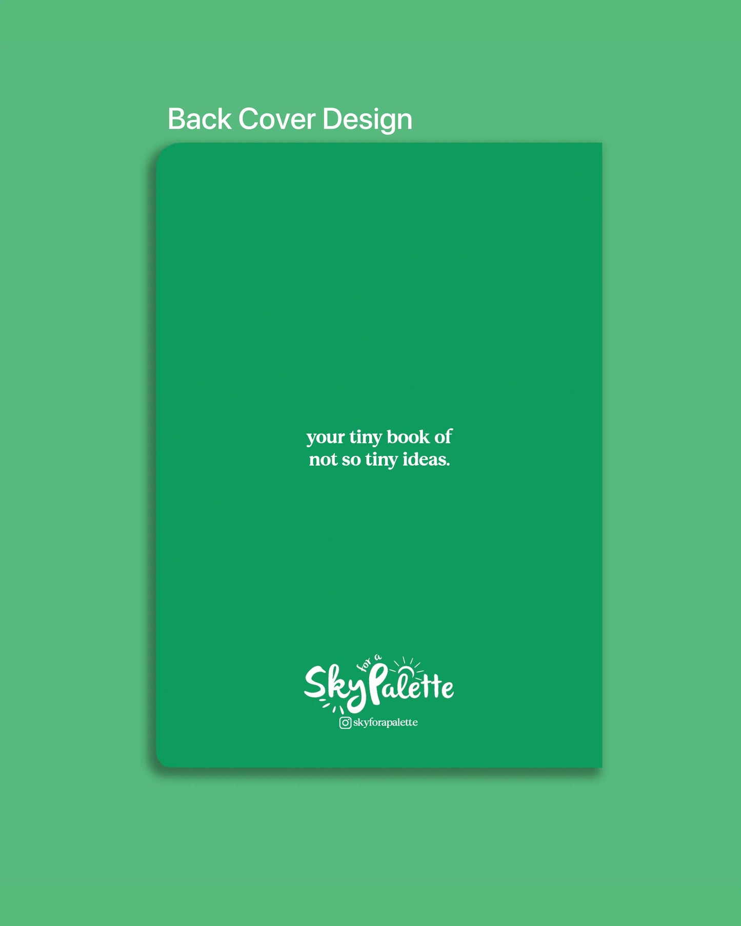 Pocket notebook with blank pages inside