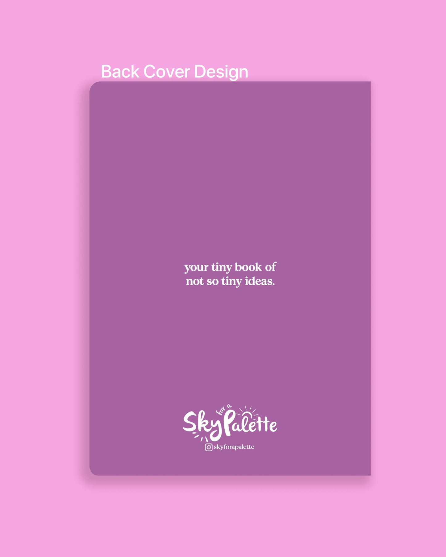 Pocket notebook with blank pages inside