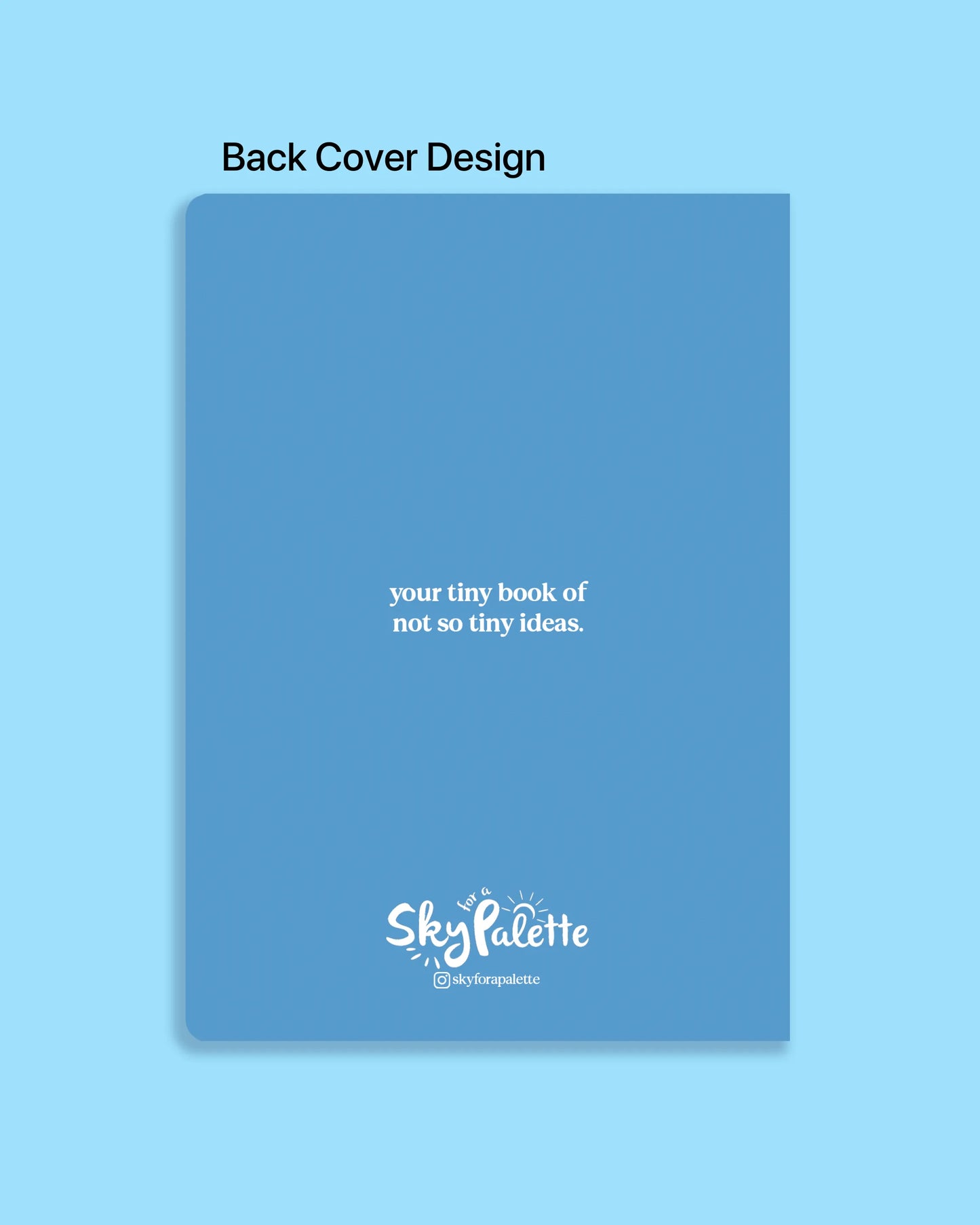 Pocket notebook with blank pages inside