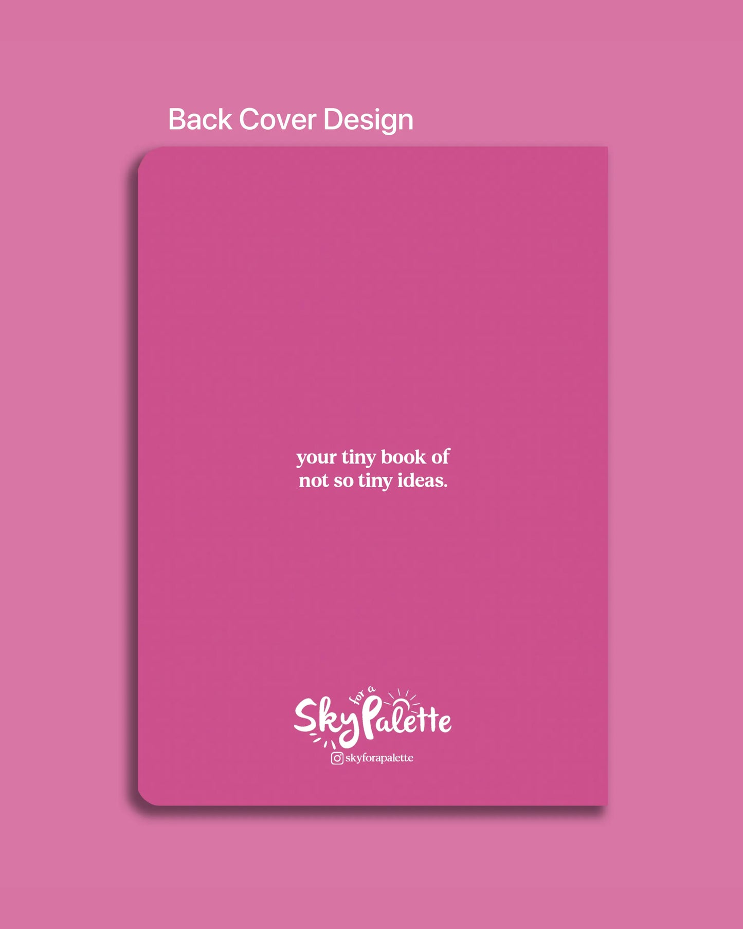 Pocket notebook with blank pages inside