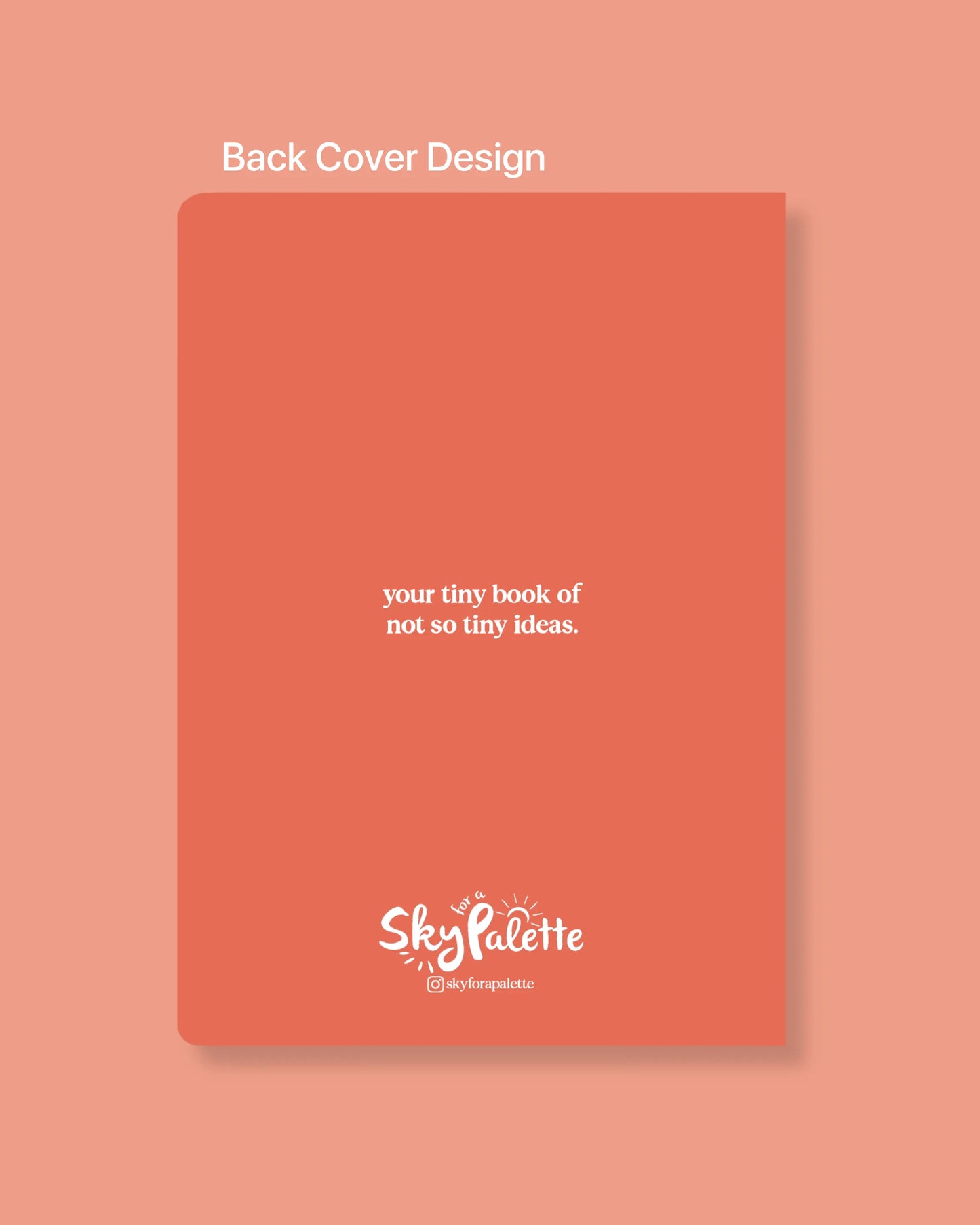 Pocket notebook with blank pages inside