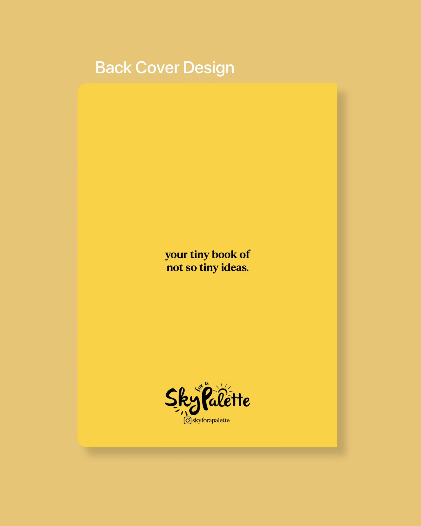 Pocket notebook with blank pages inside