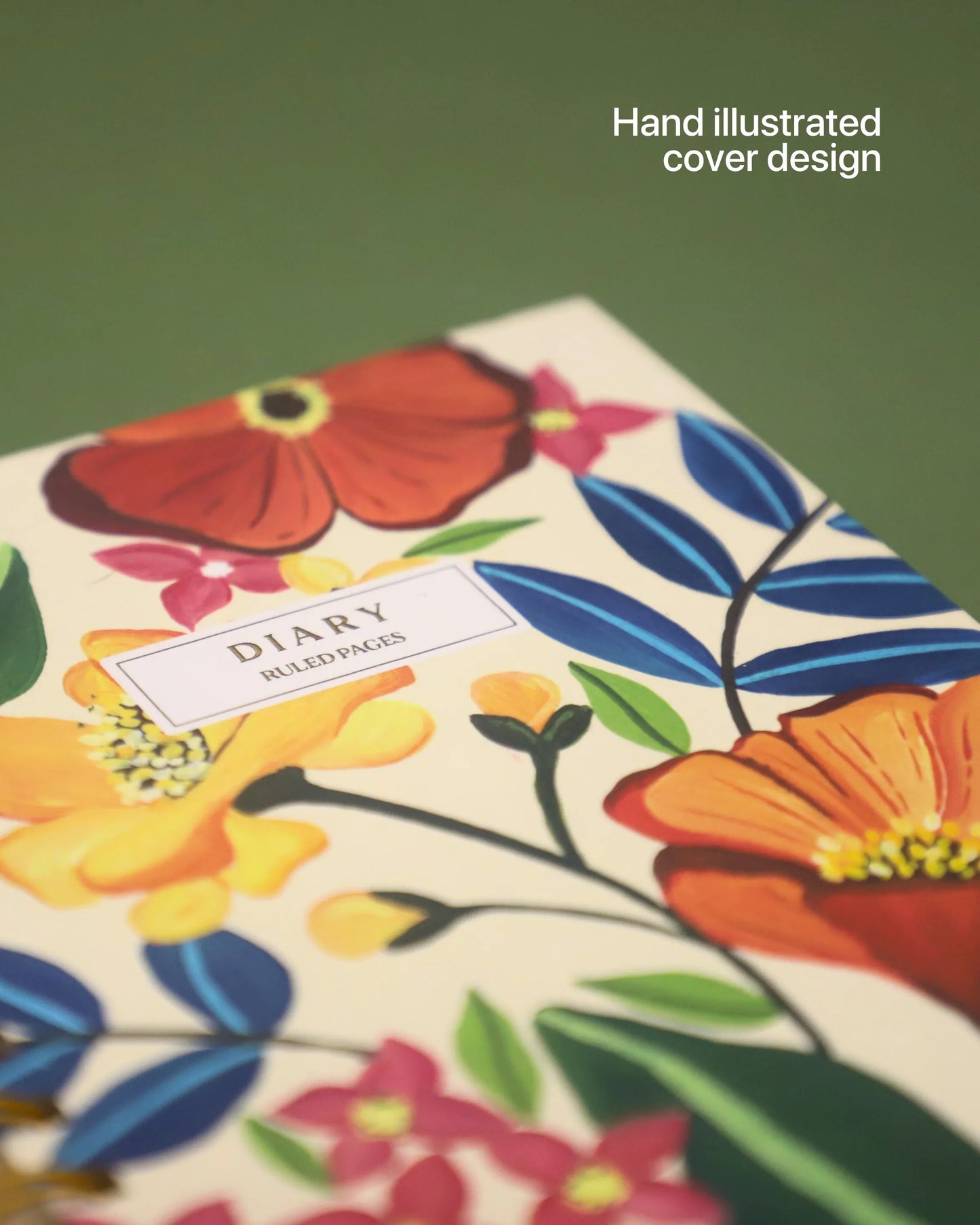 Floral Hardcover Notebook - Ruled Pages