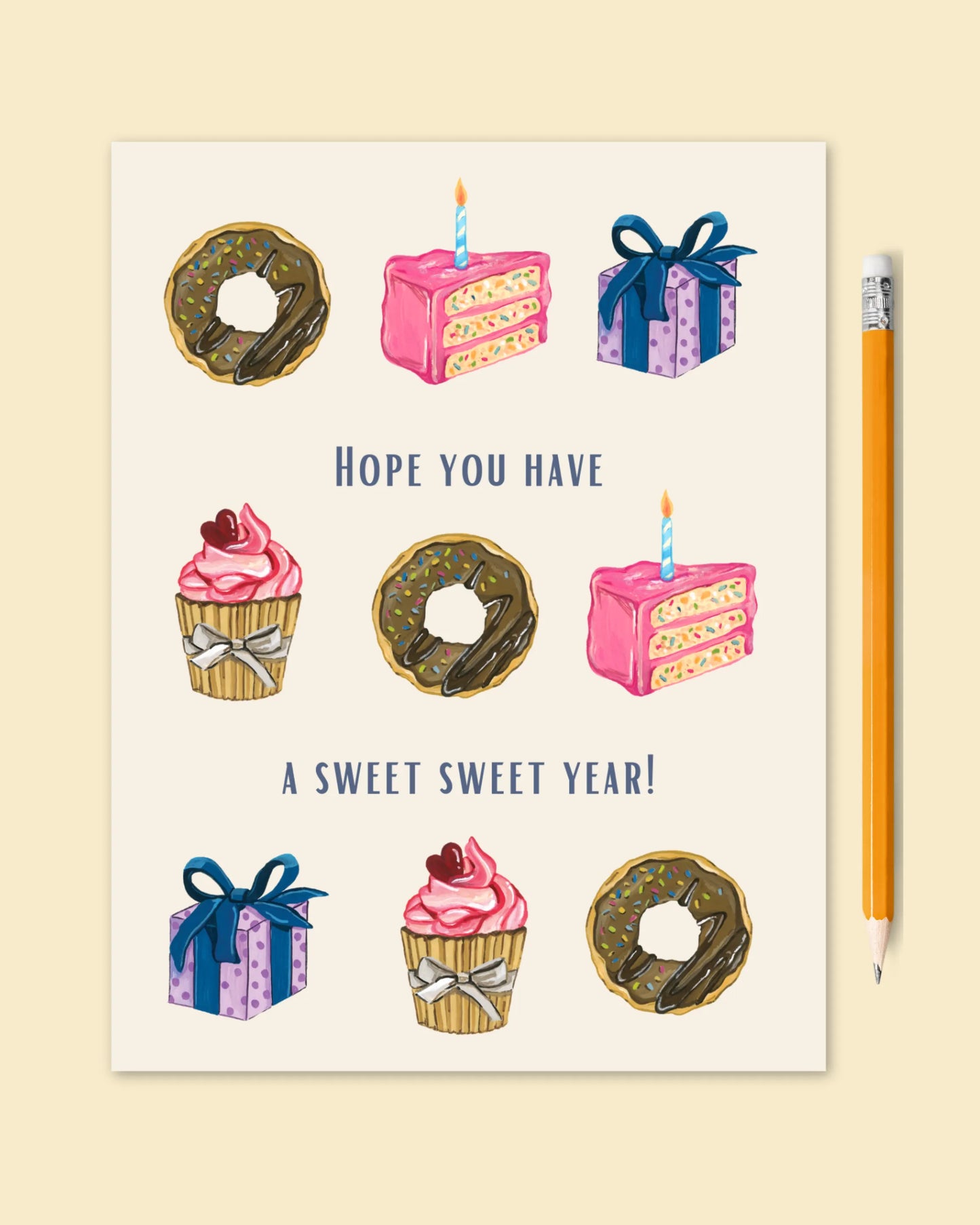 Birthday-themed greeting card
