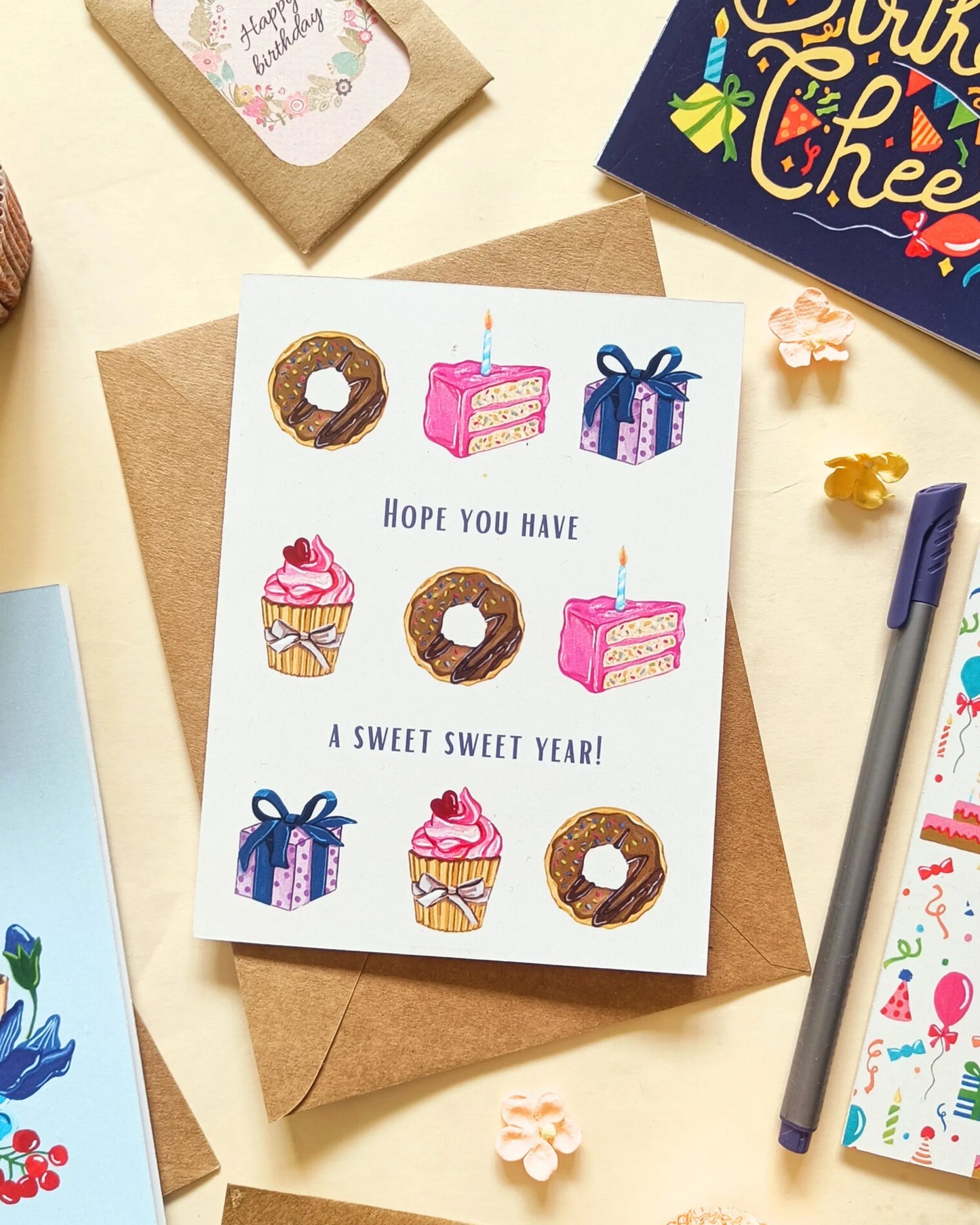Birthday-themed greeting card