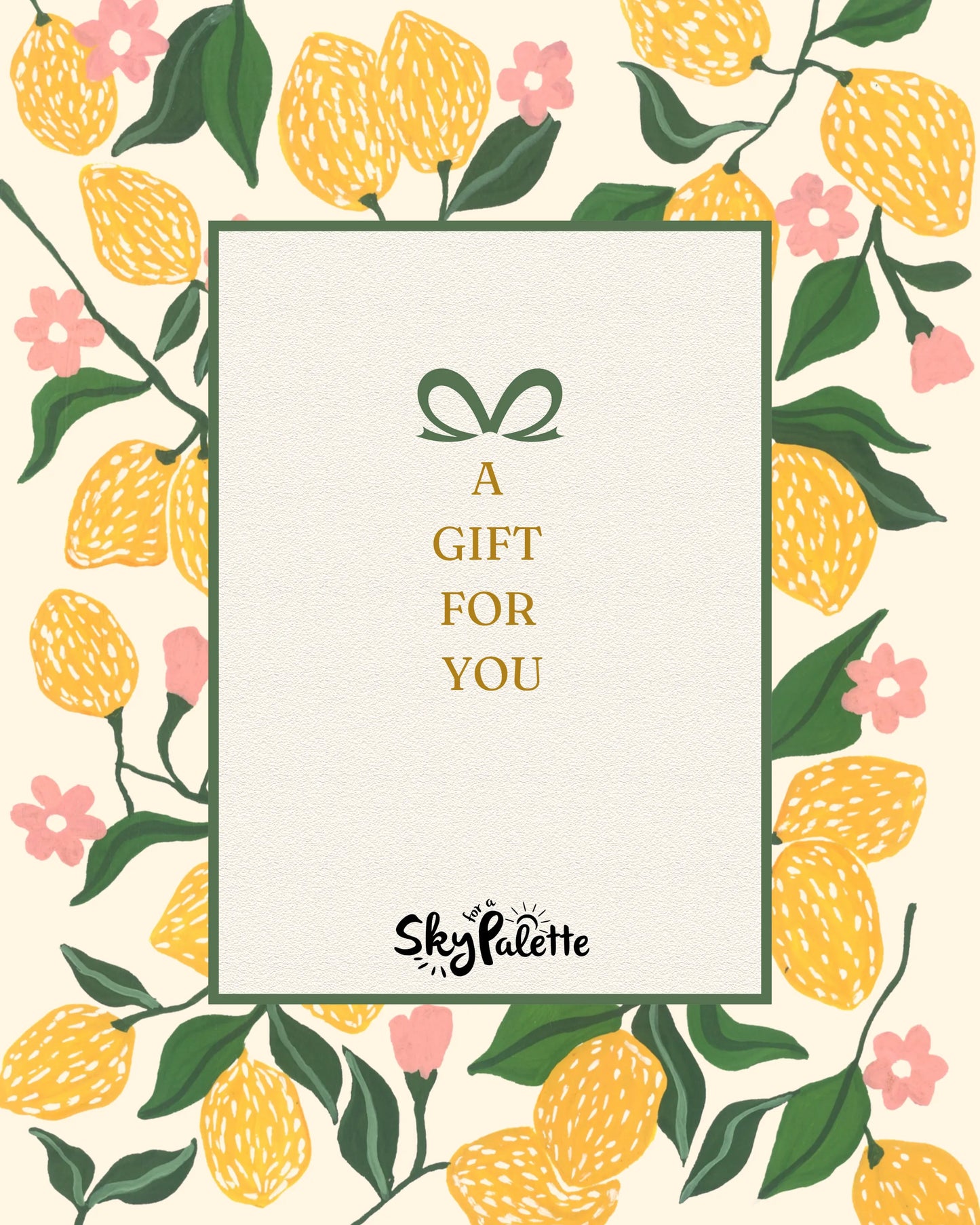Redeemable Sky for a Palette Gift card
