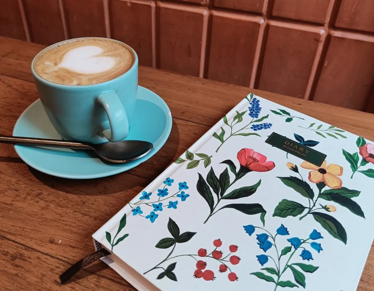 Floral Hardcover Notebook from hand-painted illustration