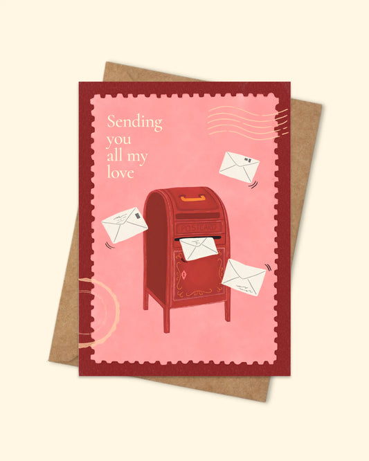 Greeting Card with brown envelope