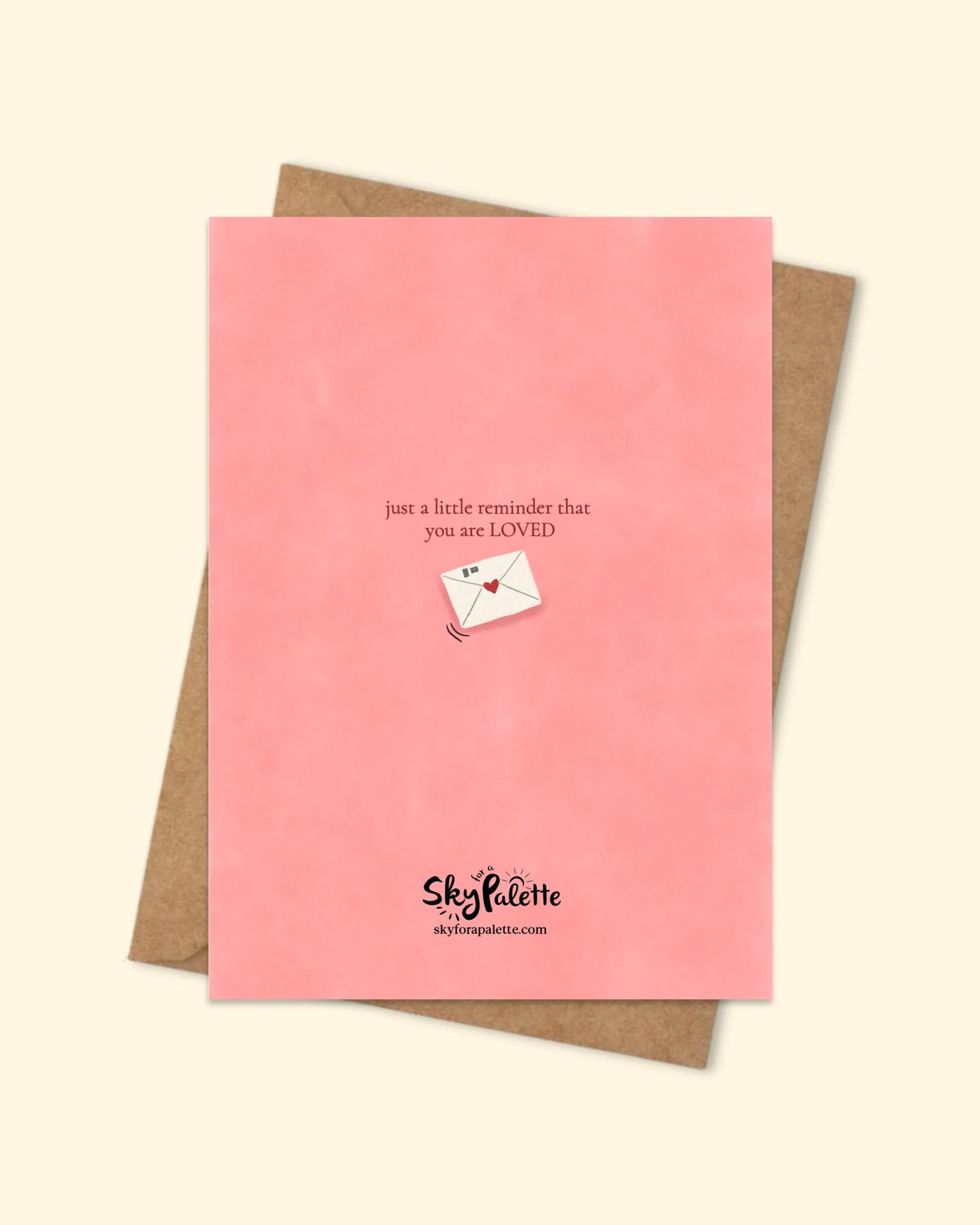 Greeting Card with brown envelope