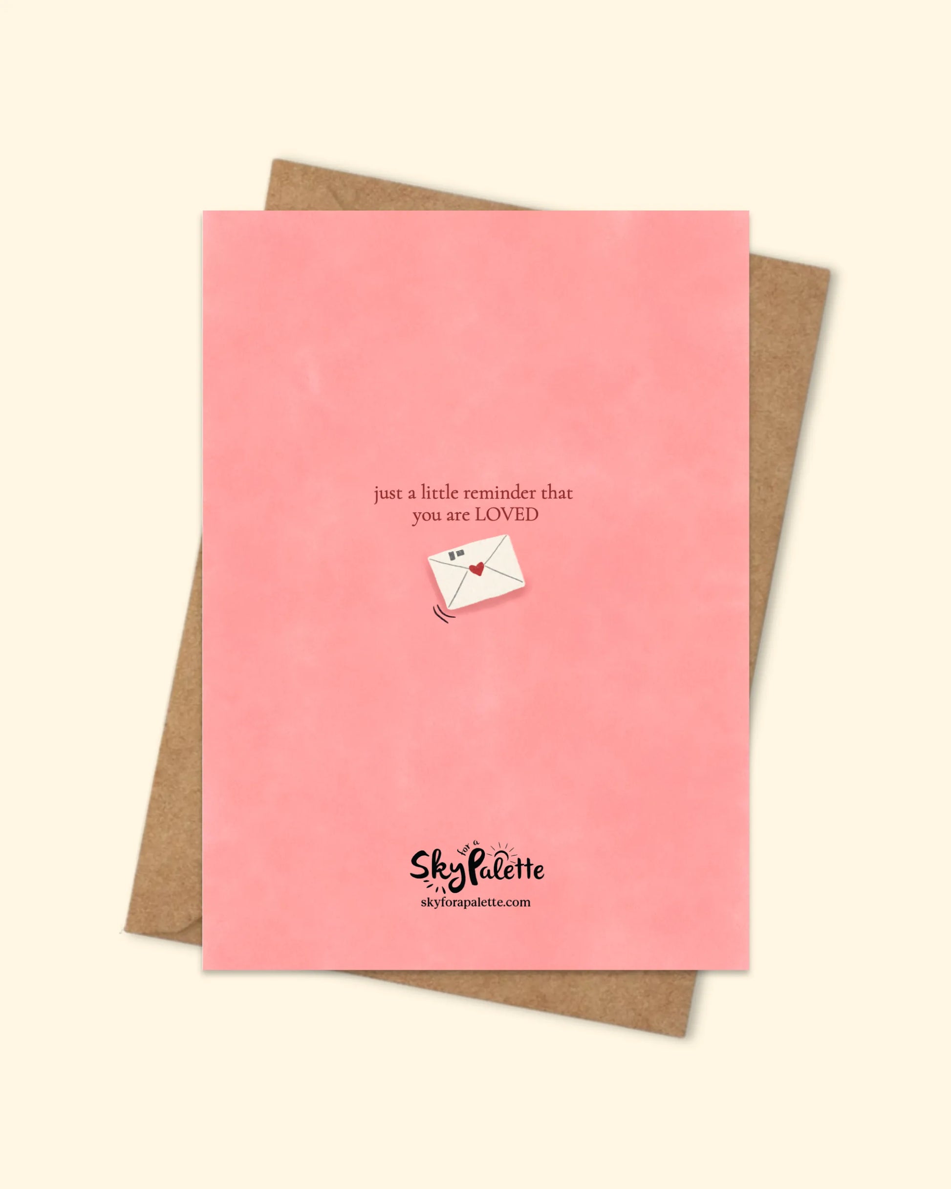 Greeting Card with brown envelope