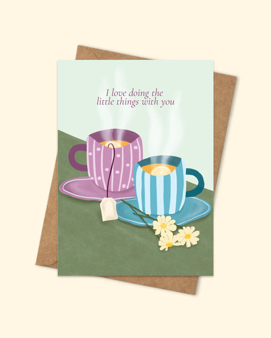 Greeting Card with brown envelope