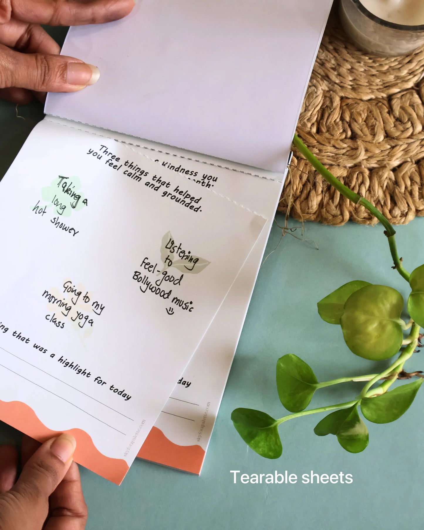 Mini Gratitude Pad with 45 unique prompts