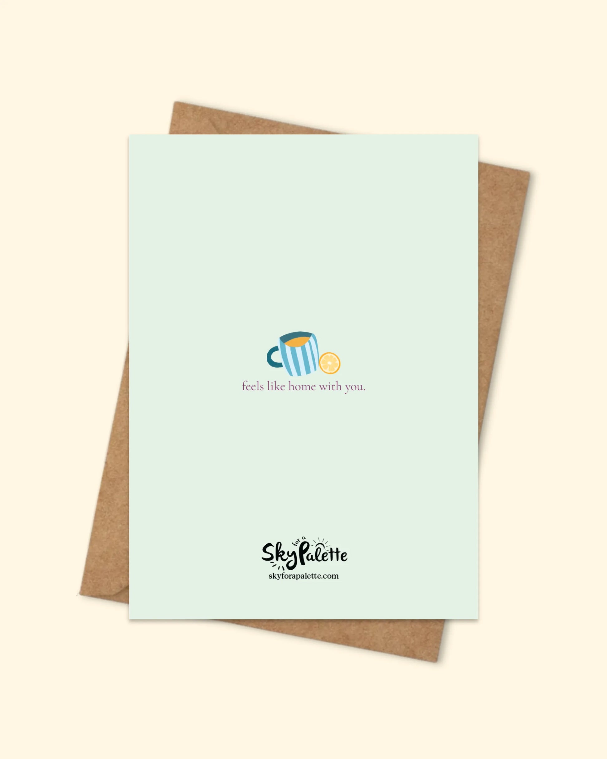 Greeting Card with brown envelope