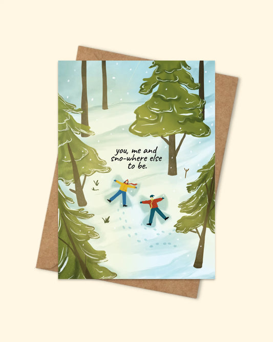 Greeting Card with brown envelope