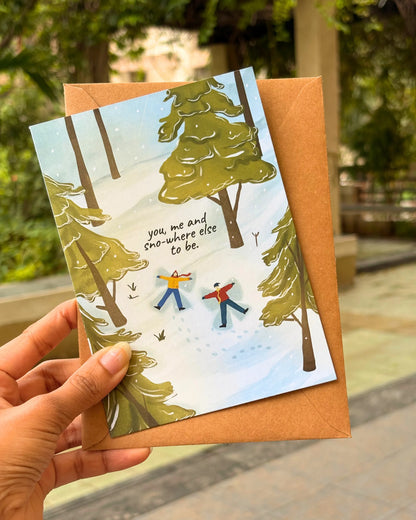 Greeting Card with brown envelope