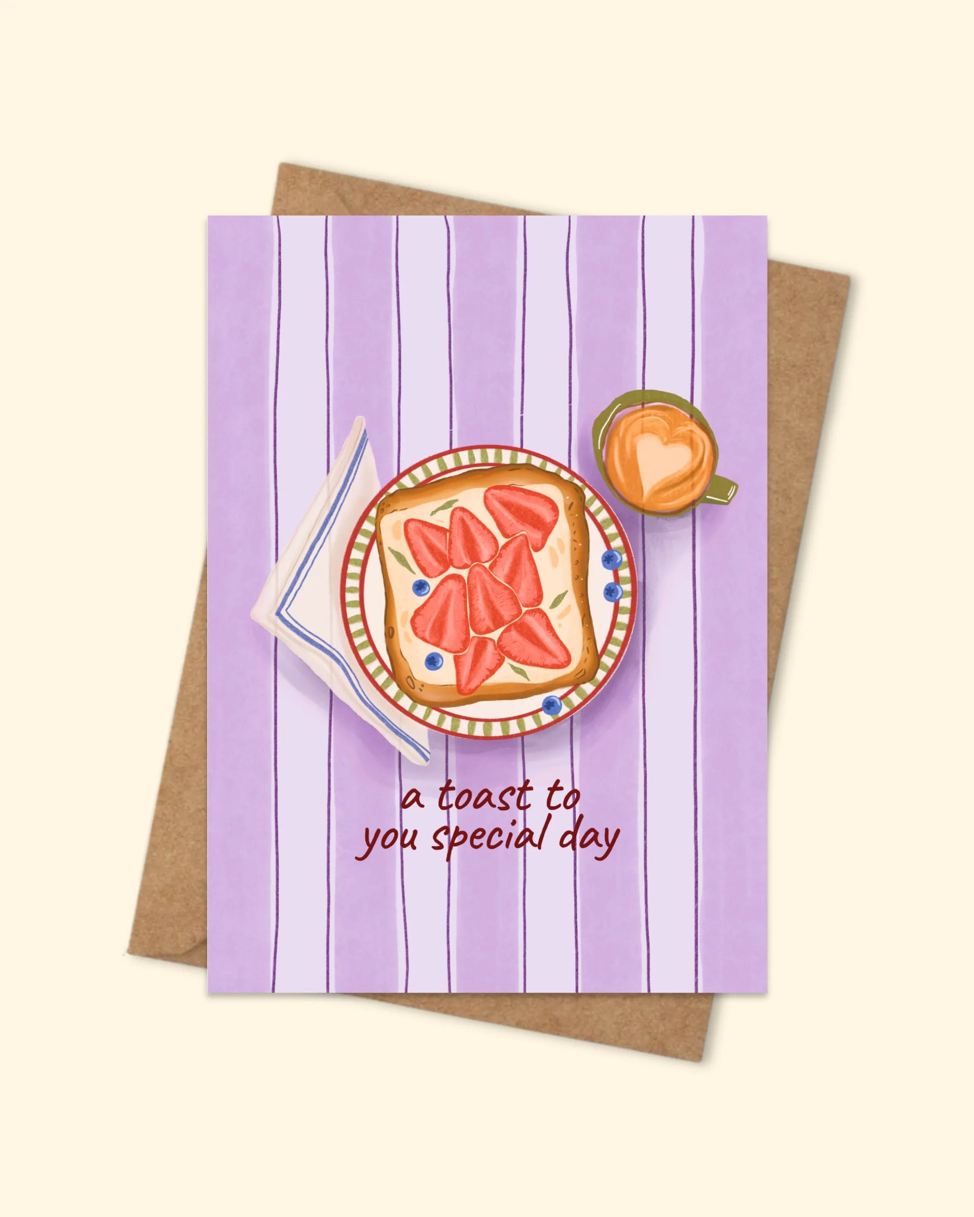 Greeting Card with brown envelope