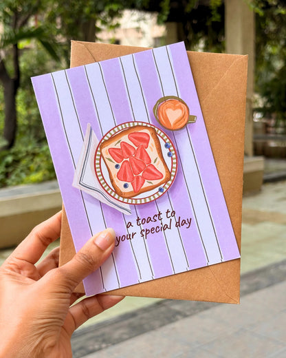 Greeting Card with brown envelope