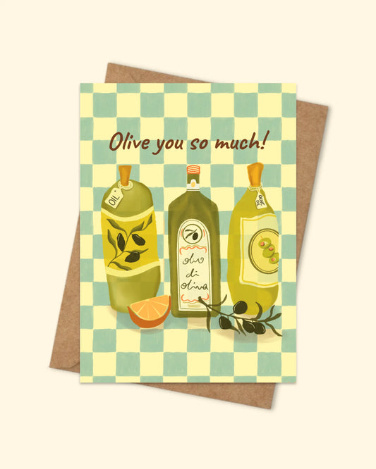 Greeting Card with brown envelope