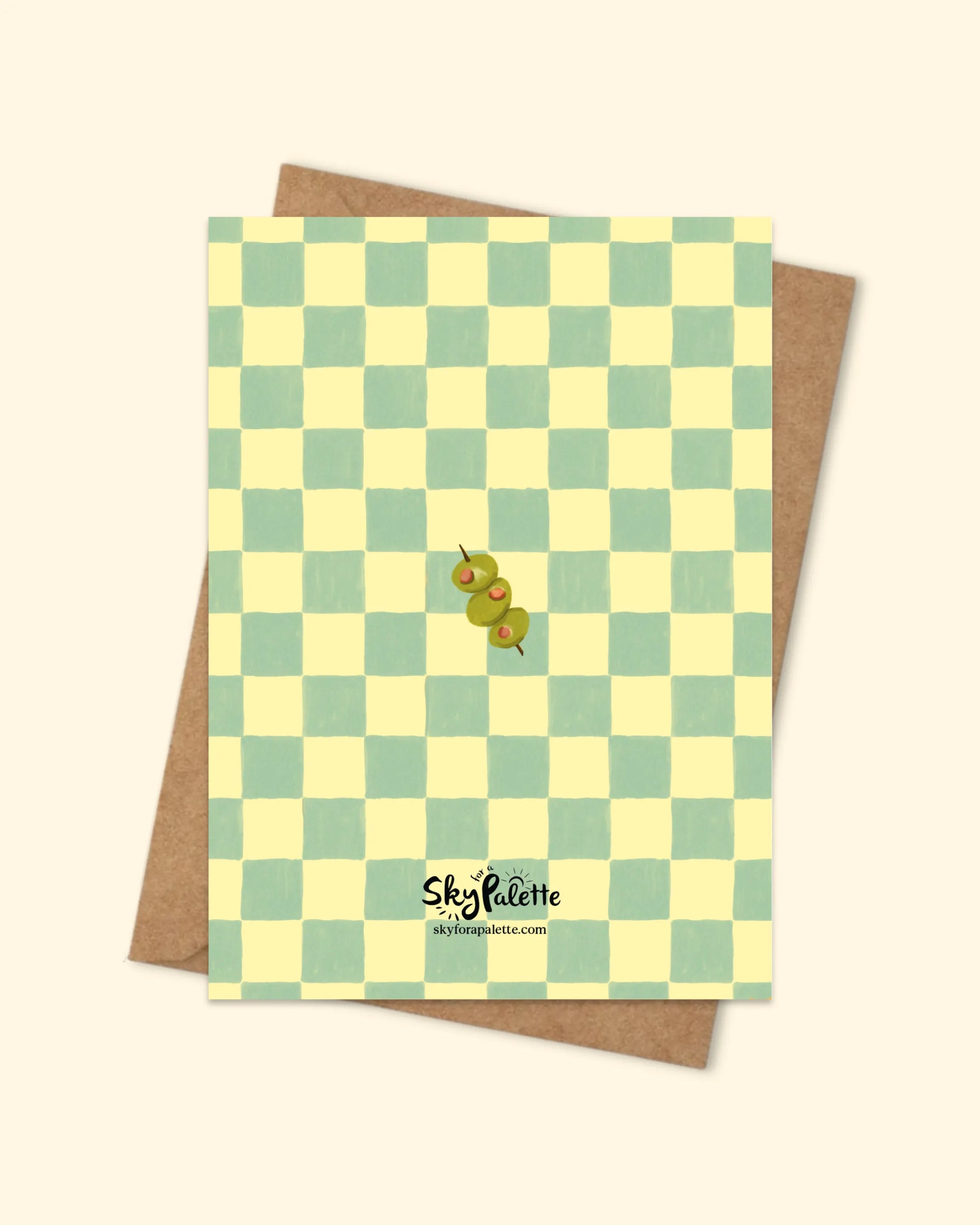 Greeting Card with brown envelope