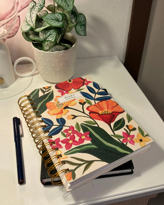Floral Hardcover Notebook - Ruled Pages