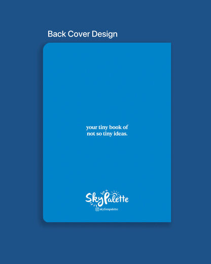 Pocket notebook with blank pages inside