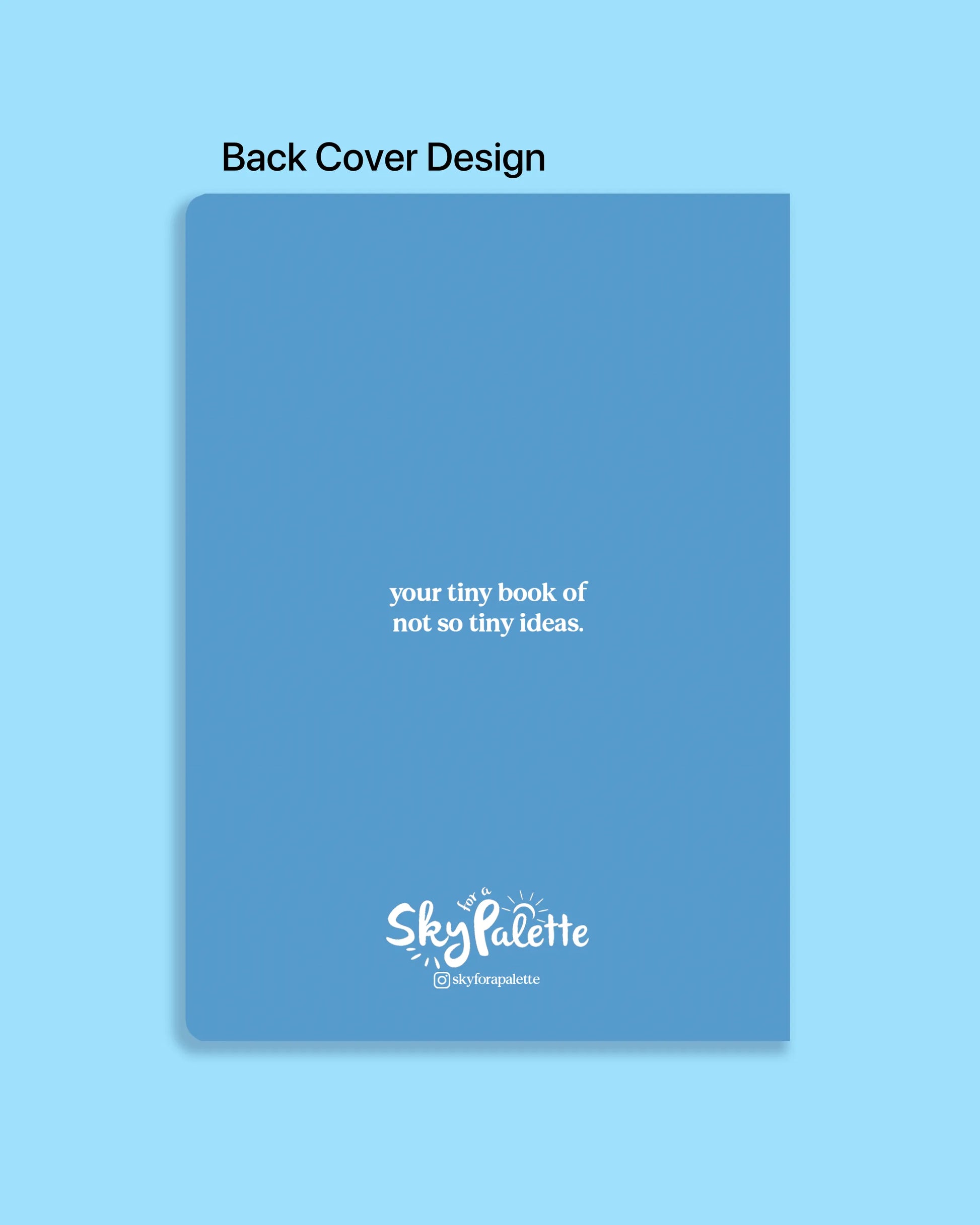 Pocket notebook with blank pages inside