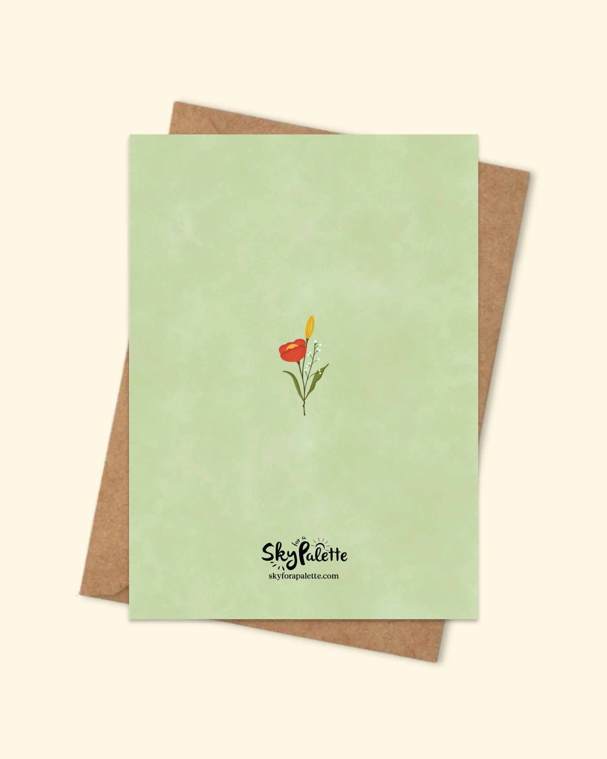 Greeting Card with brown envelope