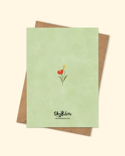 Greeting Card with brown envelope