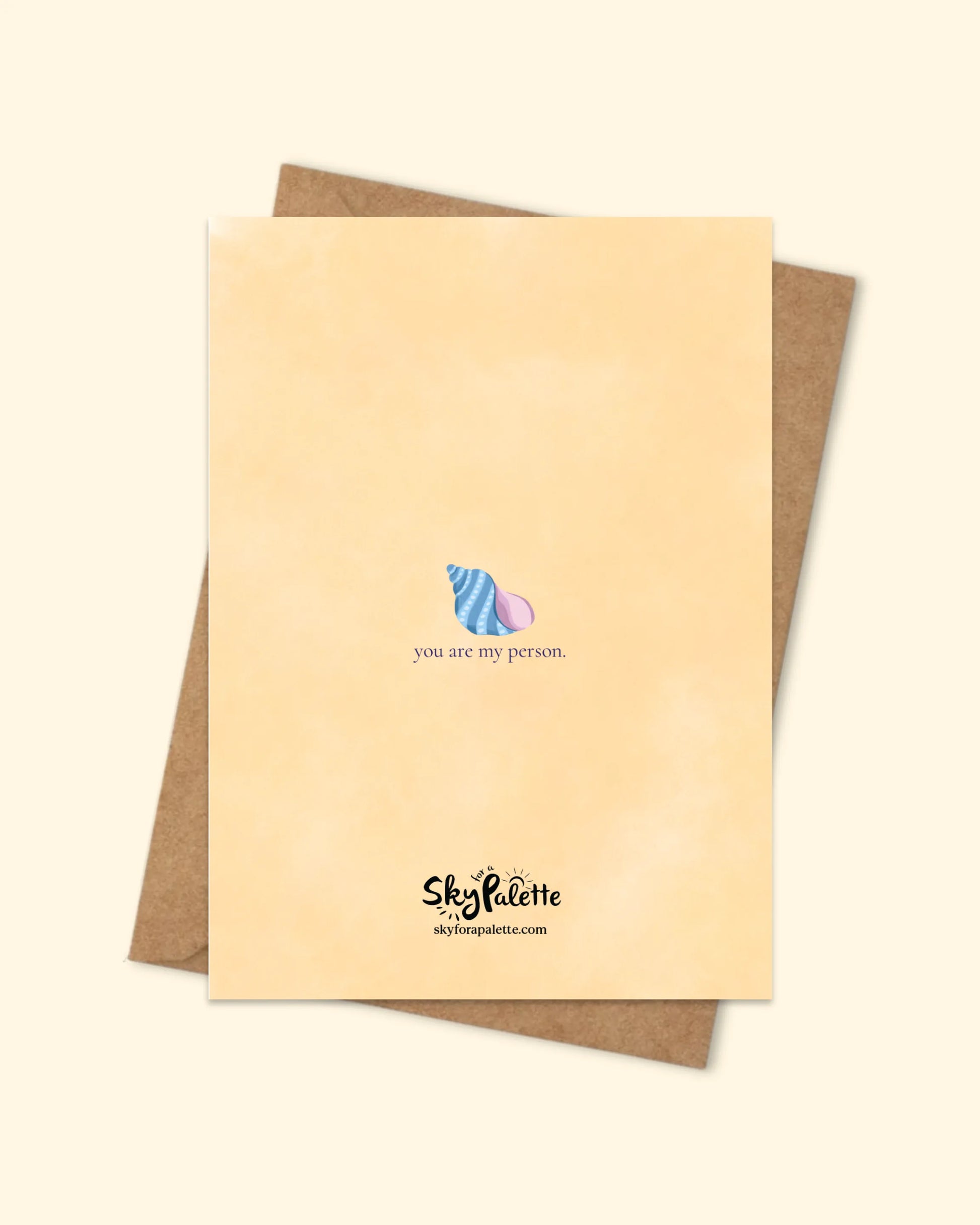 Greeting Card with brown envelope