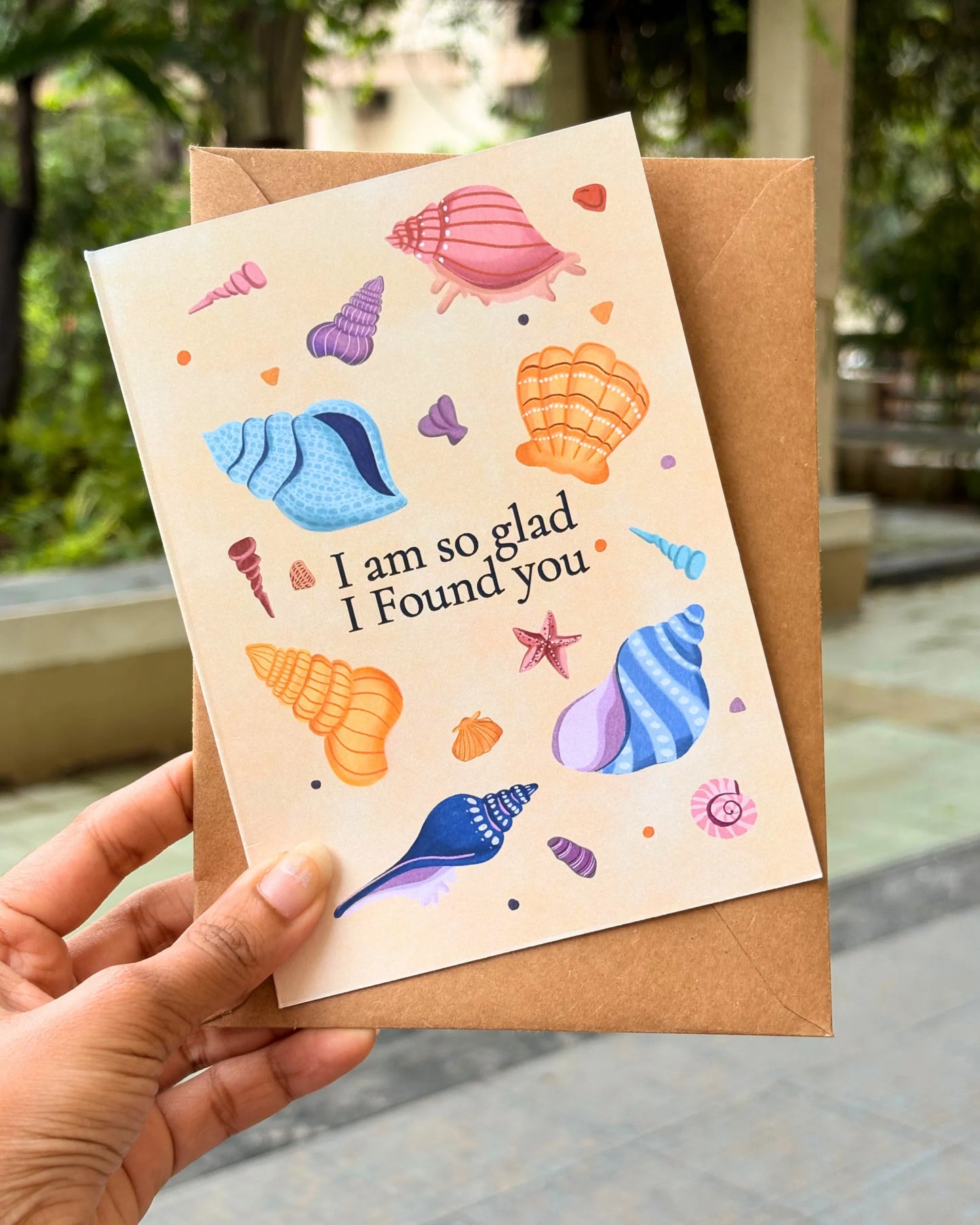 Greeting Card with brown envelope